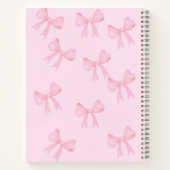 roze spiraal notitieboek met een boog (Achterkant)