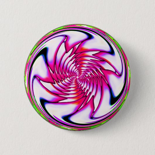 Roze spiraal ronde button 5,7 cm (Voorkant)