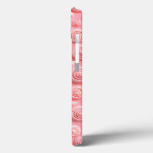 Roze Spiraalpatroon iPhone Hoesje Vrouwelijke Look (Achterkant / Links)