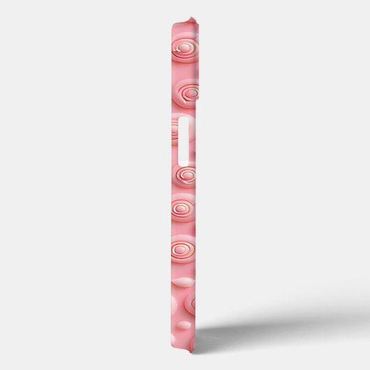 Roze Spiraalpatroon iPhone Hoesje Vrouwelijke Look (Achterkant / Rechts)