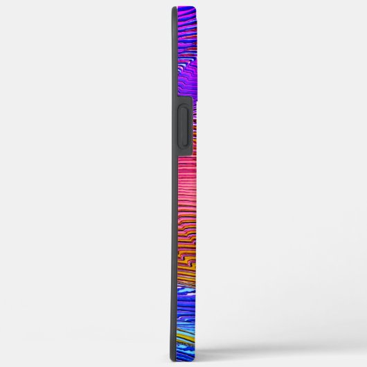 Roze spiraalregenboog met reliëf en romige strepen Case-Mate iPhone case (Achterkant / Rechts)