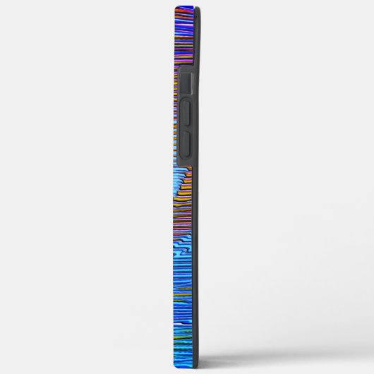 Roze spiraalregenboog met reliëf en romige strepen Case-Mate iPhone case (Achterkant / Links)