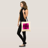 Roze spiraalvormig patroon canvas tas (Voorkant (model))