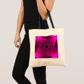 Roze spiraalvormig patroon canvas tas (Voorkant (product))