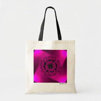 Roze spiraalvormig patroon canvas tas