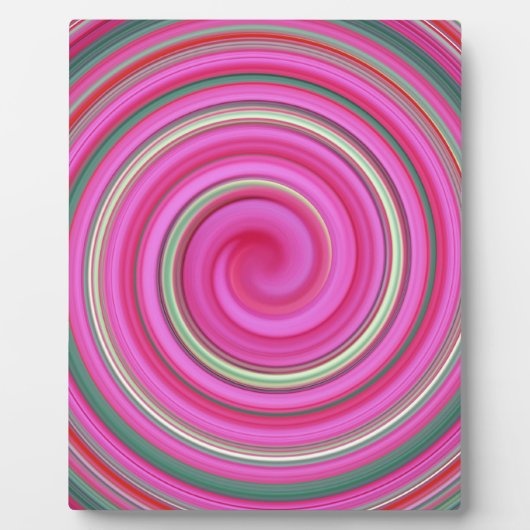 Roze spiraalvormig patroon fotoplaat (Voorkant)