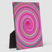 Roze spiraalvormig patroon fotoplaat (Zijkant)