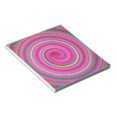 Roze spiraalvormig patroon notitieblok (Schuin)