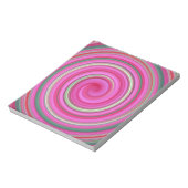 Roze spiraalvormig patroon notitieblok (Linkerzijde)