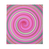 Roze spiraalvormig patroon notitieblok (Voorkant)