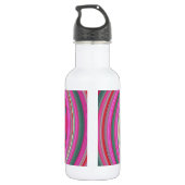 Roze spiraalvormig patroon waterfles (Achterkant)