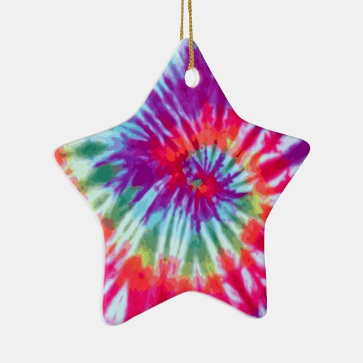 Roze spiraalvormig Stropdas-kleurstofsiermiddel Keramisch Ornament (Rechts)