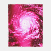 Roze Spiraalvormig Vuurrad Fleece Deken (Voorkant)