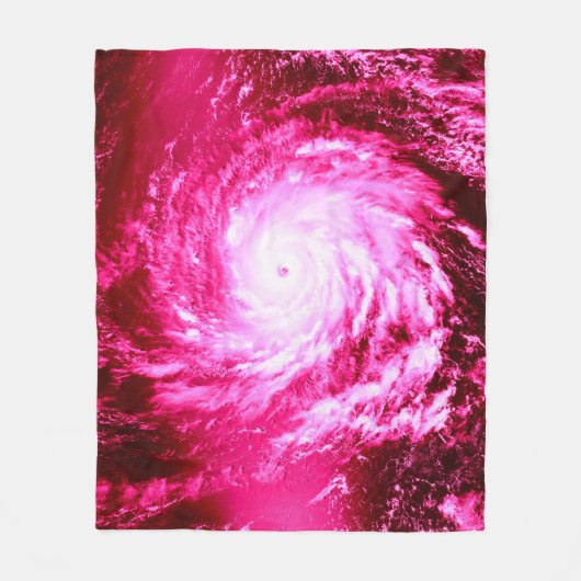 Roze Spiraalvormig Vuurrad Fleece Deken (Voorkant)
