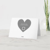 Roze spiraalvormige Valentijnskaart met hart Kaart (Achterkant)