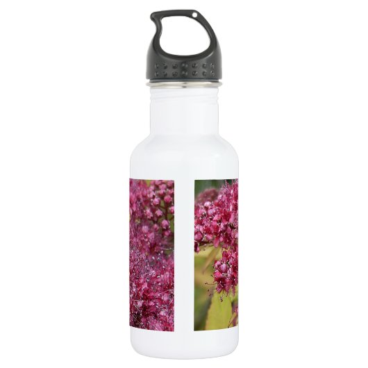 Roze Spirea Waterfles (Achterkant)