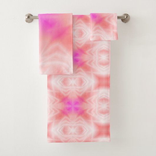 Roze Splash Bad Handdoek (Insitu)
