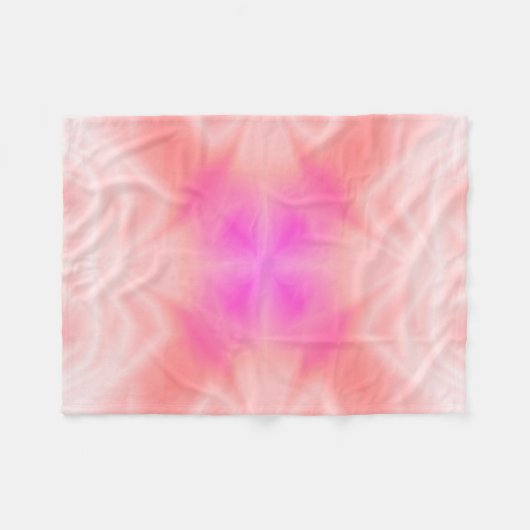 Roze Splash Fleece Deken (Voorkant (Horizontaal))