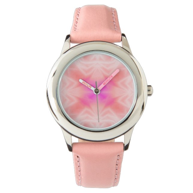 Roze Splash Horloge (Voorkant)