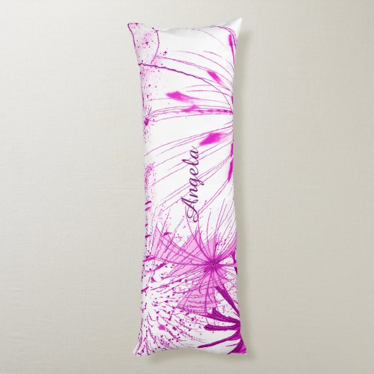 Roze Splash Lichaamskussen (Achterkant (Verticaal))