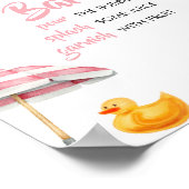 Roze Splish Splash Baby shower Moeder Osa Bar Poster (Hoek)