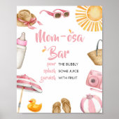 Roze Splish Splash Baby shower Moeder Osa Bar Poster (Voorkant)