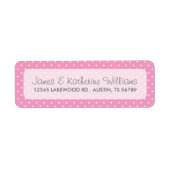 Roze spoedpols moderne bruiloft etiket (Voorkant)