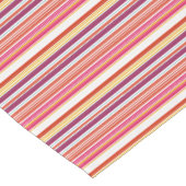 Roze spoelbruine strepen korte tafelloper (Hoek)