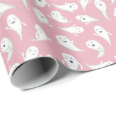 Roze spoelgeesten Halloween-opvulpapier Cadeaupapier (Rol Hoek)