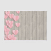 Roze spoelharten op een schuurhout tissuepapier (Voorkant)