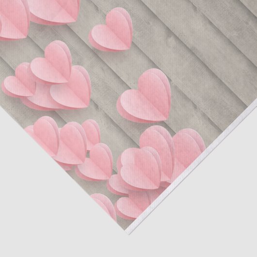 Roze spoelharten op een schuurhout tissuepapier (Detail)