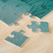 Roze spoelkleurig met kleurrijke boerderijen legpuzzel (Zijkant)