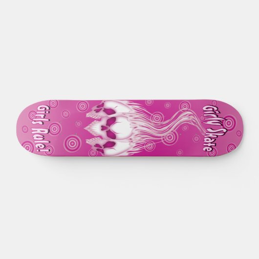 Roze spoelroos persoonlijk skateboard (Horizontaal)