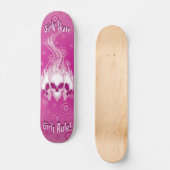Roze spoelroos persoonlijk skateboard (Voorkant)