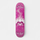 Roze spoelroos persoonlijk skateboard (Voorkant)