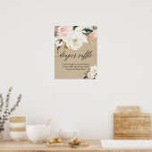 Roze spoelroze druppelbord poster (Keuken)