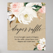 Roze spoelroze druppelbord poster (Voorkant)