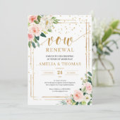 Roze spoelroze floreel goud lijst vochtverlenging kaart (Staand voorkant)