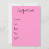  roze spoelroze spoelen op zaterdag of kaart (Achterkant)