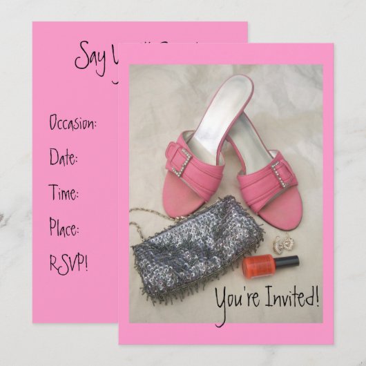  roze spoelroze spoelen op zaterdag of kaart (Voorkant / Achterkant)