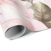  roze spoelrozen cadeaupapier (Rol Hoek)