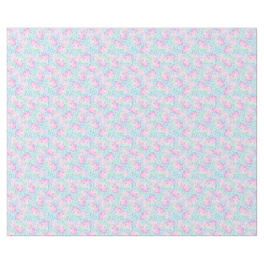 roze spoelrozen, witte vlinderblauw cadeaupapier (Vlak)
