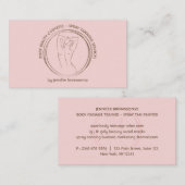 Roze spoeltje Tan Visitekaartje (Voorkant / Achterkant)