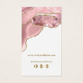 Roze spoelverpakking inbrengen visitekaartje (Achterkant)