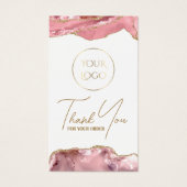 Roze spoelverpakking inbrengen visitekaartje (Voorkant)