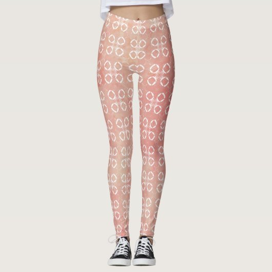 Roze Spons en Cirkels Leggings (Voorkant)