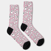 Roze spook Halloween Sokken (Rechts)