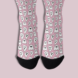 Roze spook Halloween Sokken