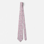 Roze spook Halloween Stropdas (Voorkant)