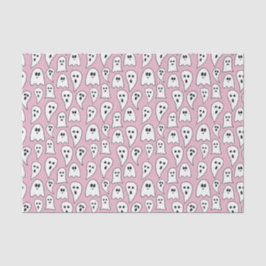 Roze spook Halloween Tissuepapier